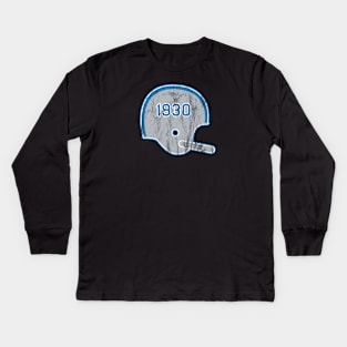 Detroit Lions Year Founded Vintage Helmet Kids Long Sleeve T-Shirt